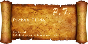 Puches Tilda névjegykártya